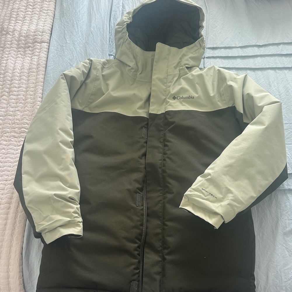 Columbia Kids Olive and Beige Hooded Jacket